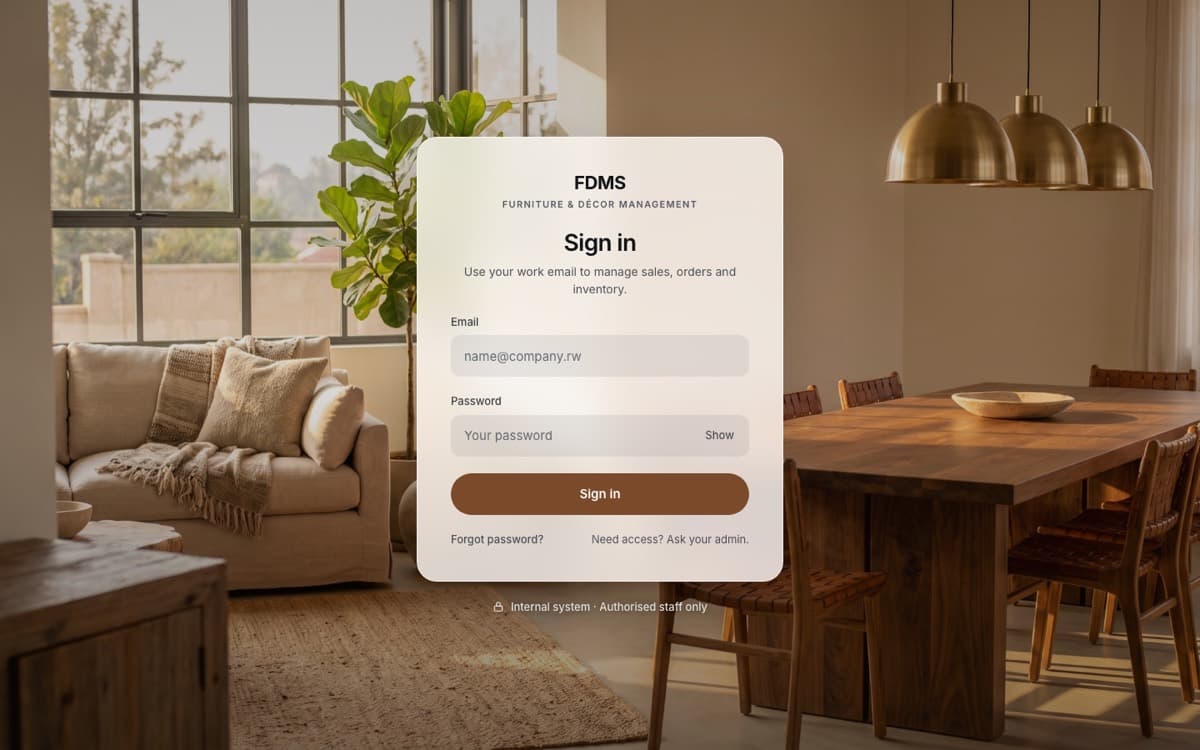 FDMS screenshot