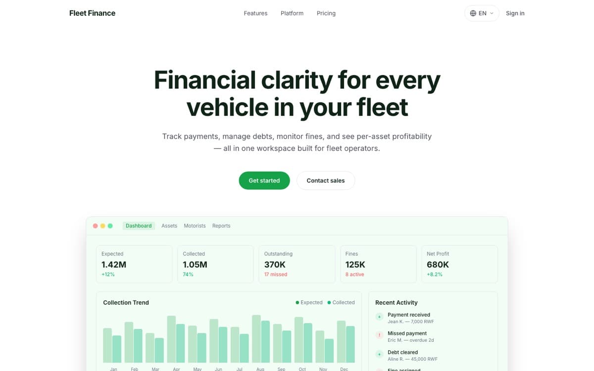 Fleet Finance screenshot