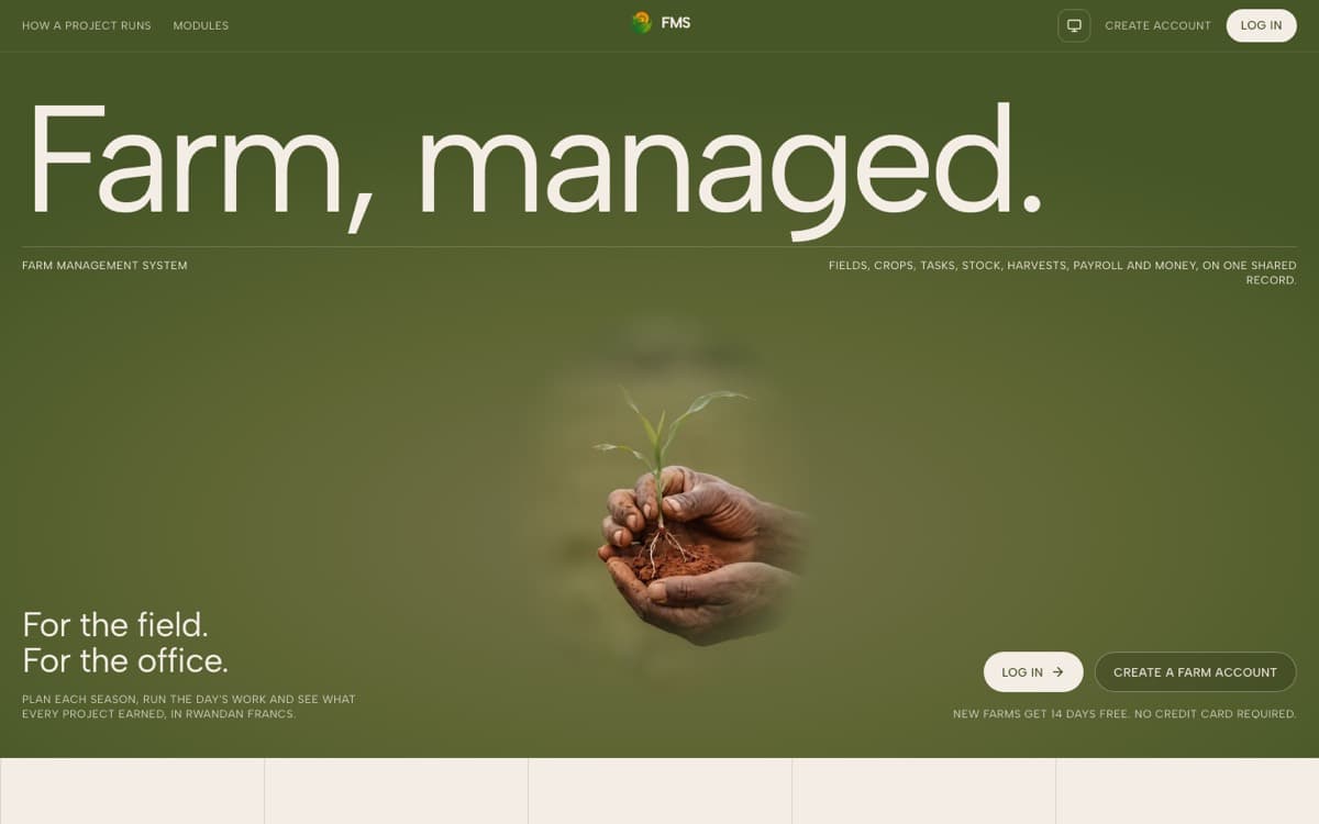 FMS — Farm Management System screenshot
