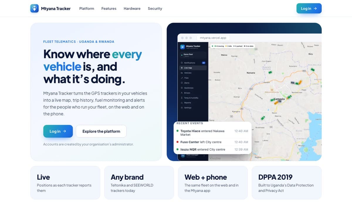 Mtyana Tracker screenshot